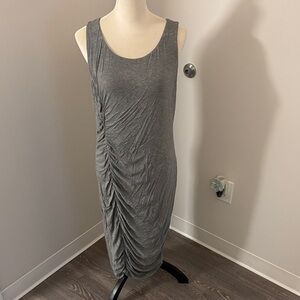 Torrid Gray Ruched Midi Dress
